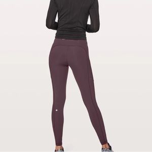 Lululemon Speed Up Tight *Full-On Luxtreme Brushed 28" in Black Cherry